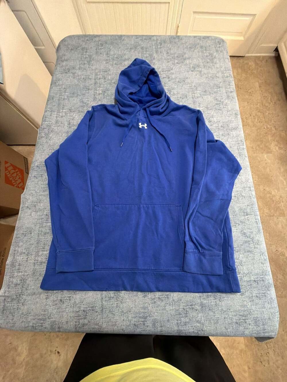 Under Armour ColdGear Loose Fit Blue Hoodie Sweatshirt Men's Size 2XL